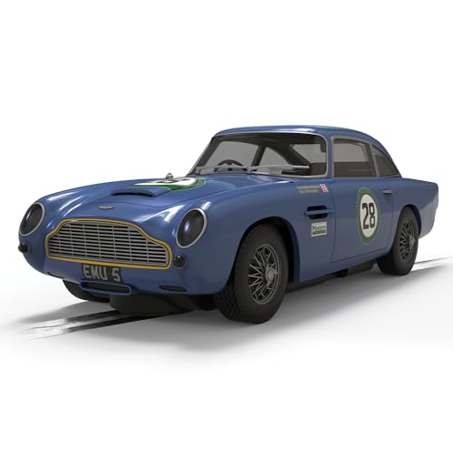 Scalextric C4599 Aston Martin DB5 – Blau-Gelb – Historisches GT-Renn-Slotcar von Scalextric