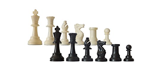 SchachQueen - Schachfiguren Plastik Königshöhe 77 mm schwarz/weiß von SchachQueen