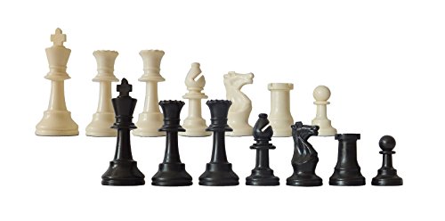 SchachQueen - Schachfiguren Plastik Königshöhe 97 mm schwarz/weiß von SchachQueen