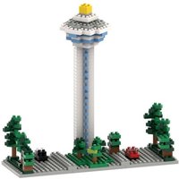 BRIXIES 200050 - Changi Flufhafenturm, 3D Konstruktionsbausatz aus Ministeinen, 240 Teile von Schäfer Toy Company GmbH