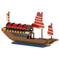 BRIXIES 200100 - Großes Drachenboot, 3D Konstruktionsbausatz aus Ministeinen, 670 Teile von Schäfer Toy Company GmbH