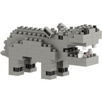 BRIXIES 200105 - Nilpferd, 3D Konstruktionsbausatz aus Ministeinen, 109 Teile von Schäfer Toy Company GmbH