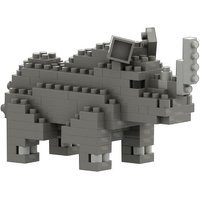 BRIXIES 200106 - Nashorn, 3D Konstruktionsbausatz aus Ministeinen, 115 Teile von Schäfer Toy Company GmbH
