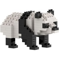 BRIXIES 200110 - Panda Bär, 3D Konstruktionsbausatz aus Ministeinen, 127 Teile von Schäfer Toy Company GmbH