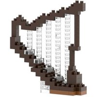 BRIXIES 200115 - Harfe, 3D Konstruktionsbausatz aus Ministeinen, 115 Teile von Schäfer Toy Company GmbH