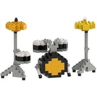BRIXIES 200116 - Schlagzeug, 3D Konstruktionsbausatz aus Ministeinen, 187 Teile von Schäfer Toy Company GmbH