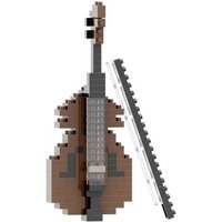 BRIXIES 200118 - Kontrabass, 3D Konstruktionsbausatz aus Ministeinen, 114 Teile von Schäfer Toy Company GmbH