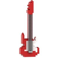 BRIXIES 200120 - E-Gitrarre rot, 3D Konstruktionsbausatz aus Ministeinen, 115 Teile von Schäfer Toy Company GmbH