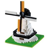 BRIXIES 200143 - Große Windmühle, 3D Konstruktionsbausatz aus Ministeinen, 315 Teile von Schäfer Toy Company GmbH