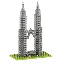BRIXIES 200147 - Petronas Towers, 3D Konstruktionsbausatz aus Ministeinen, 450 Teile von Schäfer Toy Company GmbH