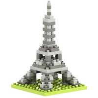 BRIXIES 200151 - Kleiner Eifelturm, 3D Konstruktionsbausatz aus Ministeinen, 90 Teile von Schäfer Toy Company GmbH