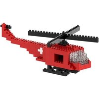 BRIXIES 200159 - Schweizer Helikopter, 3D Konstruktionsbausatz aus Ministeinen, 159 Teile von Schäfer Toy Company GmbH