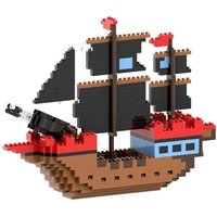 BRIXIES 200186 - Piratenschiff, 3D Konstruktionsbausatz aus Ministeinen, 726 Teile BRIXIES 200186 - Piratenschiff, 3D Konstruktionsbausatz aus Ministeinen, 726 Teile von Schäfer Toy Company GmbH