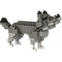 BRIXIES 200312 - Wolf grau, 3D Konstruktionsbausatz aus Ministeinen von Schäfer Toy Company GmbH