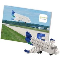 BRIXIES 220011 - Postkarte Flugzeug, 3D Konstruktionsbausatz aus Ministeinen, 78 Teile von Schäfer Toy Company GmbH