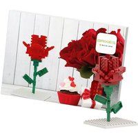 BRIXIES 220015 - Postkarte Blume, 3D Konstruktionsbausatz aus Ministeinen, 55 Teile von Schäfer Toy Company GmbH