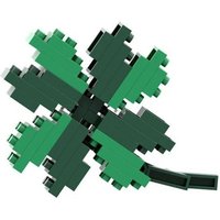 BRIXIES 220021 - Postkarte Kleeblatt, 3D Konstruktionsbausatz aus Ministeinen, 48 Teile von Schäfer Toy Company GmbH