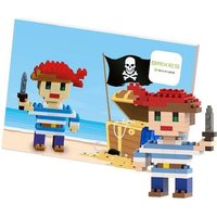 BRIXIES 220029 - Postkarte Pirat, 3D Konstruktionsbausatz aus Ministeinen, 76 Teile BRIXIES 220029 - Postkarte Pirat, 3D Konstruktionsbausatz aus Ministeinen, 76 Teile von Schäfer Toy Company GmbH