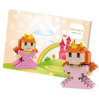 BRIXIES 220030 - Postkarte Prinzessin, 3D Konstruktionsbausatz aus Ministeinen, 80 Teile von Schäfer Toy Company GmbH