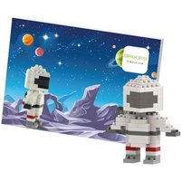 BRIXIES 220037 - Postkarte Astronaut, 3D Konstruktionsbausatz aus Ministeinen, 99 Teile von Schäfer Toy Company GmbH