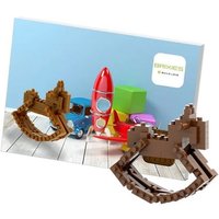 BRIXIES 220054 - Postkarte Schaukelpferd, 3D Konstruktionsbausatz aus Ministeinen, 70 Teile von Schäfer Toy Company GmbH