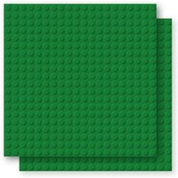 BRIXIES 225014 - Platte 20 x 20 Doppelpack grün, Bauplatten, 1 Stück von Schäfer Toy Company GmbH