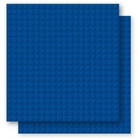 BRIXIES 225015 - Platte 20 x 20 Doppelpack blau, Bauplatten, 1 Stück von Schäfer Toy Company GmbH