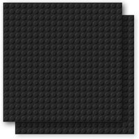 BRIXIES 225018 - Platte 20 x 20 Doppelpack schwarz, Bauplatten, 1 Stück von Schäfer Toy Company GmbH