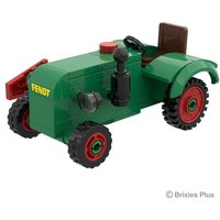 Bausteinsatz Brixies Plus Fendt Dieselross F28 mit Mähbalken Classic Club Collection grün von Schäfer Toy