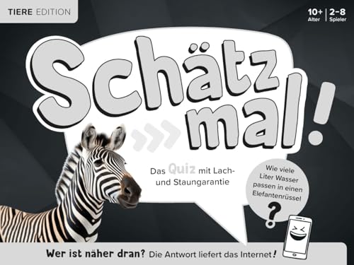 Schätz mal! Tiere Edition: Das Quiz mit Lach- und Staungarantie I Ab 10 Jahre I 2-8 Spieler I Spiele-Block, White von NAUMANN & GÖBEL VERLAGSG.