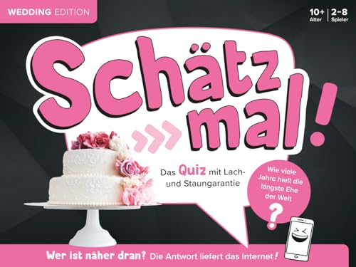 Schätz mal! Wedding Edition: Das Quiz mit Lach- und Staungarantie | Ab 10 Jahre | 2-8 Spieler | Spiel, White von NAUMANN & GÖBEL VERLAGSG.