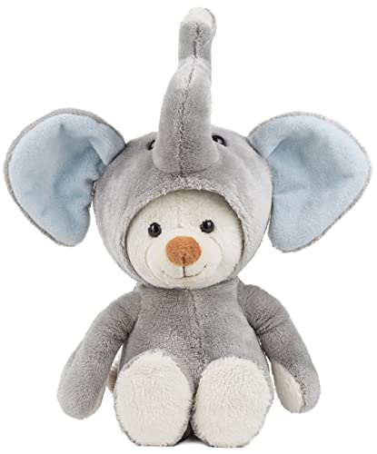 Schaffer Knuddel mich! 5722 Plüsch Teddy Hoodiebär Teddyfant, Grau-blau-cremeweiß von Schaffer Knuddel mich!