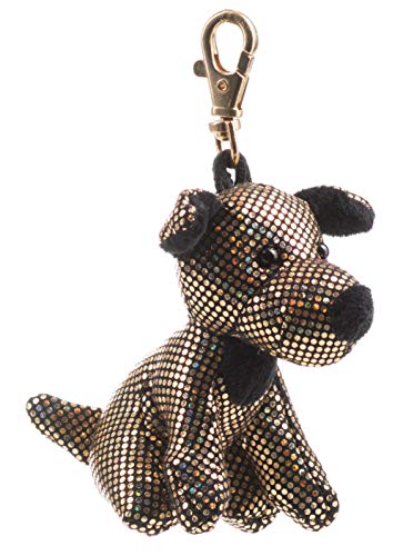 Schaffer Knuddel mich! 2705 Glitz & Glamour Terrier Plüsch Hund, Gold, 10x7x6 cm von Schaffer Knuddel mich!