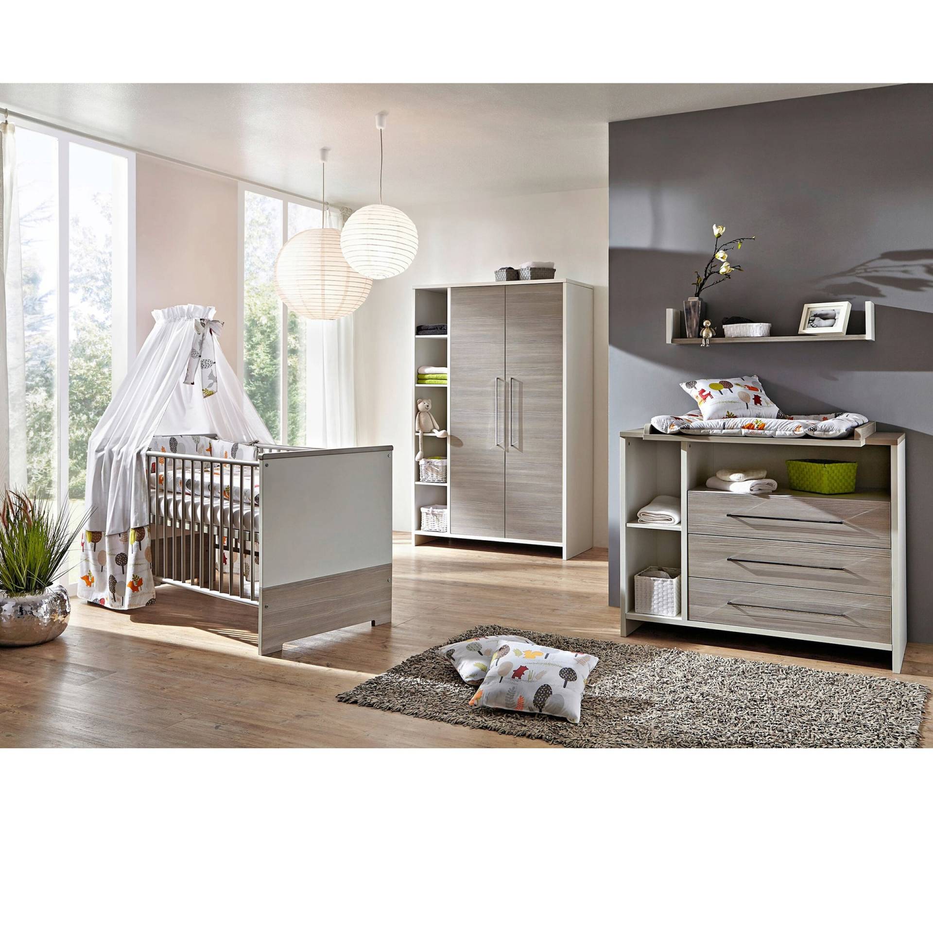 Schardt 3-tlg. Babyzimmer Eco Silber mit 2-türigem Kleiderschrank Schardt 3-tlg. Babyzimmer Eco Silber mit 2-türigem Kleiderschrank von Schardt