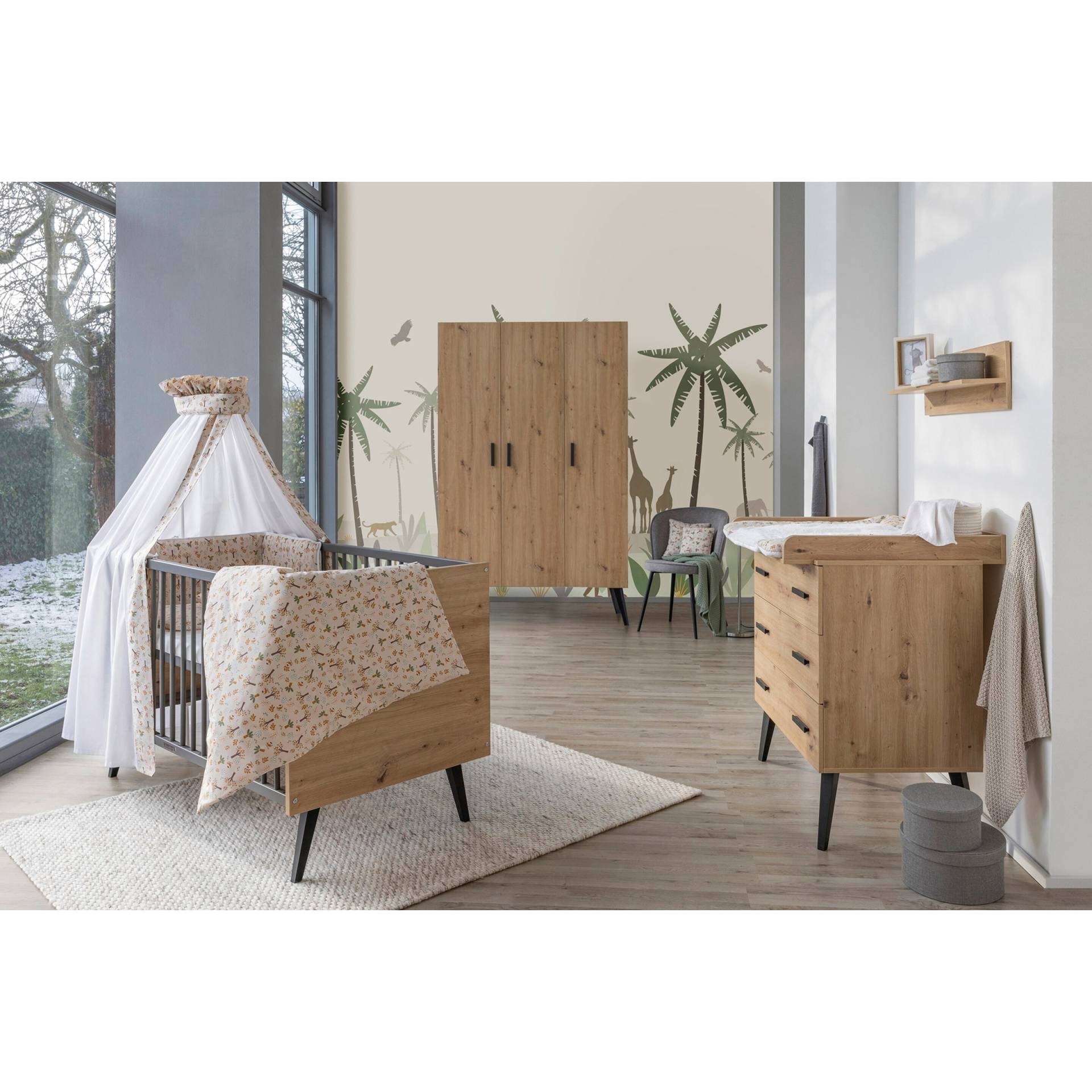 Schardt 3-tlg. Babyzimmer Morris Oak mit 3-türigem Kleiderschrank Schardt 3-tlg. Babyzimmer Morris Oak mit 3-türigem Kleiderschrank von Schardt