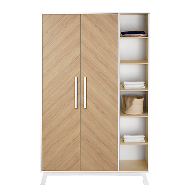 Schardt Kleiderschrank Fishbone Vicenza Oak Weiß 2-türig Schardt Kleiderschrank Fishbone Vicenza Oak Weiß 2-türig von Schardt