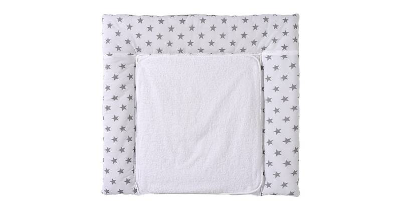 Wickelauflage Big Stars grey, 80 x 75 cm graublau von Schardt