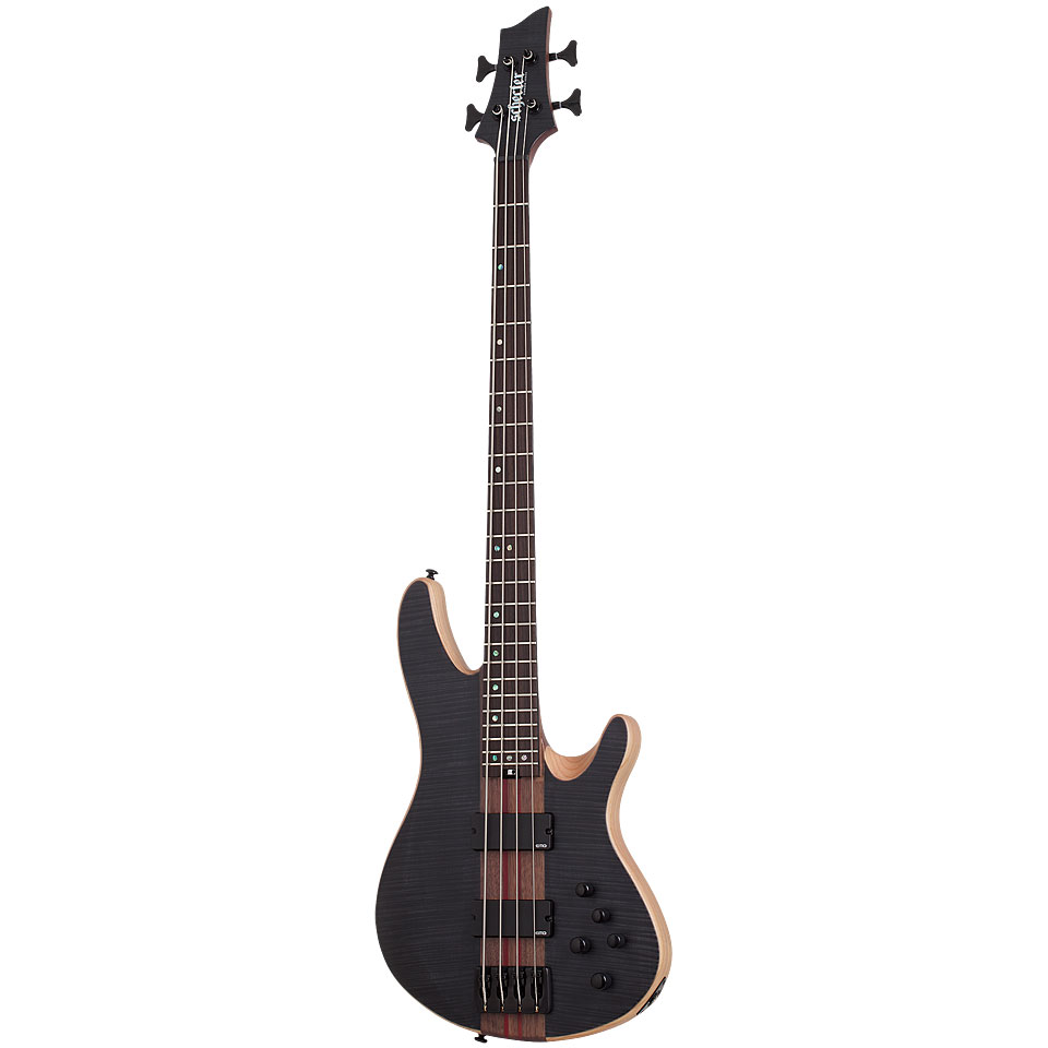 Schecter Charles Berthoud CB-4, See-Thru Black Satin E-Bass von Schecter