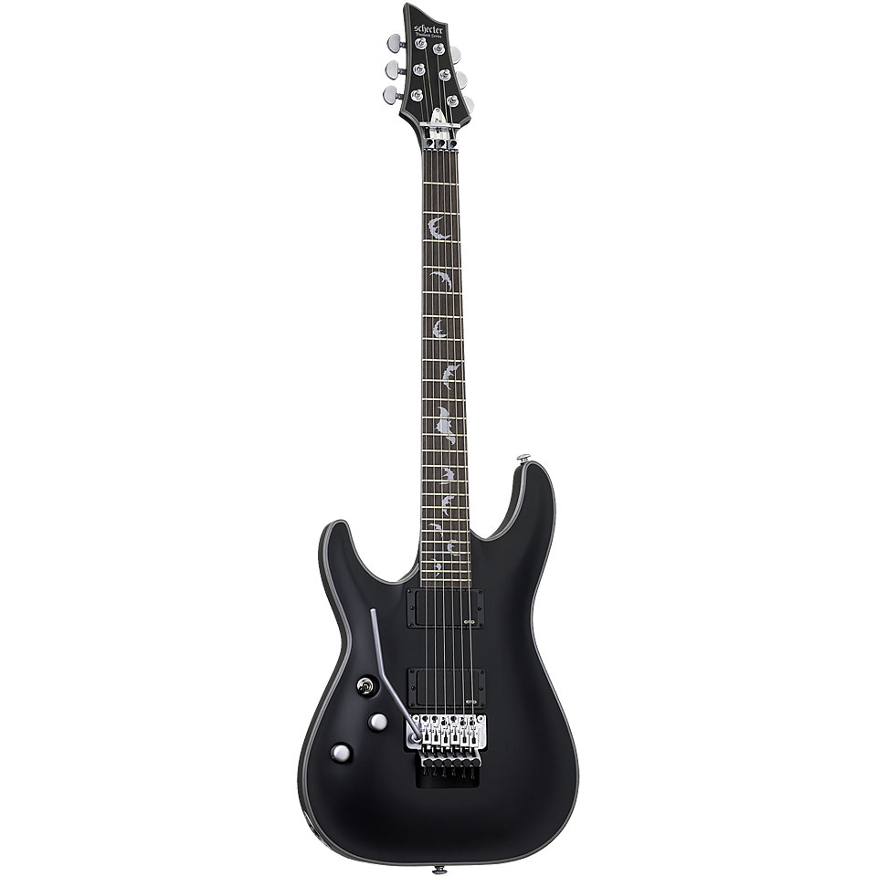 Schecter Damien Platinum 6 FR Satin Black E-Gitarre Lefthand von Schecter