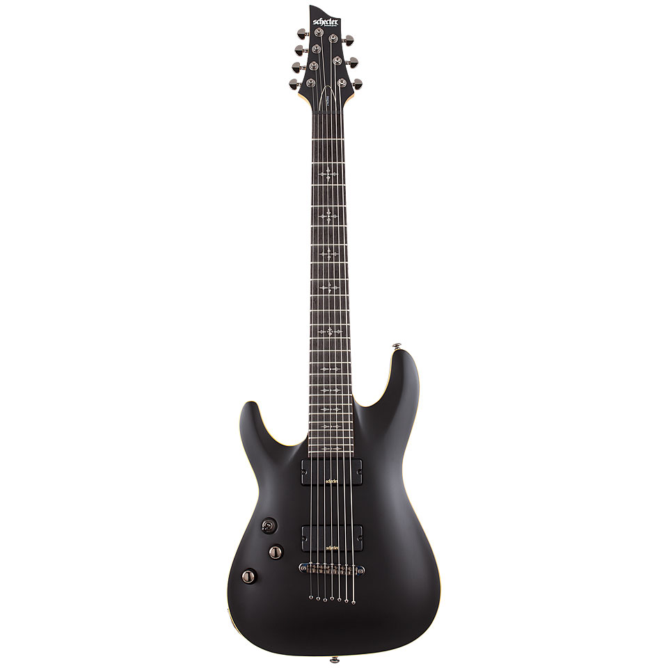 Schecter Demon 7 SBK E-Gitarre Lefthand von Schecter