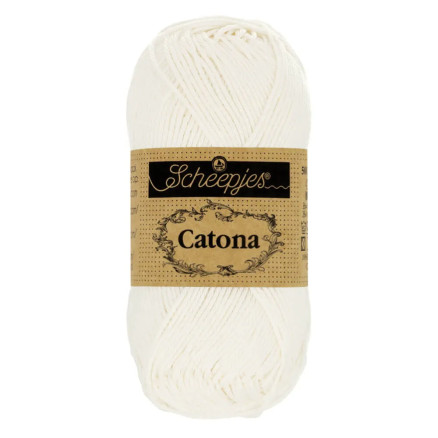 Scheepjes Catona Garn 105 Brude Hvid - 100g von Scheepjes