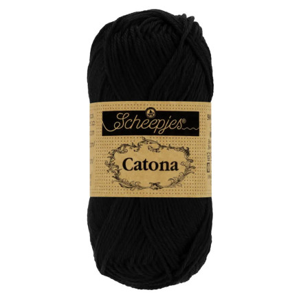Scheepjes Catona Garn 110 Carbon schwarz - 100g von Scheepjes