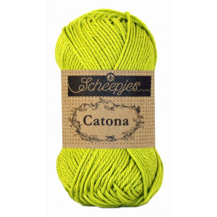 Scheepjes Catona Garn Unicolor 245 Green Yellow von Scheepjes
