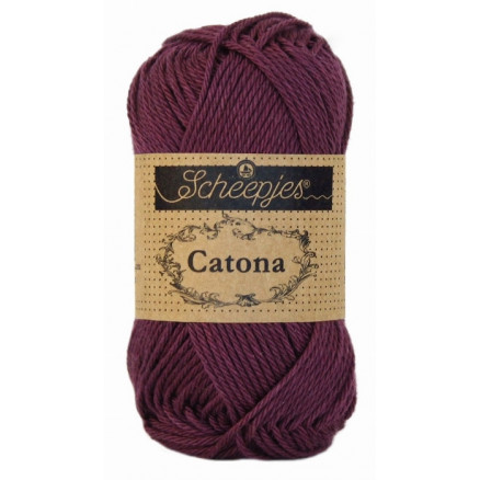 Scheepjes Catona Garn Unicolor 394 Shadow Purple von Scheepjes