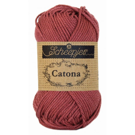Scheepjes Catona Garn Unicolor 396 Rose Wine von Scheepjes