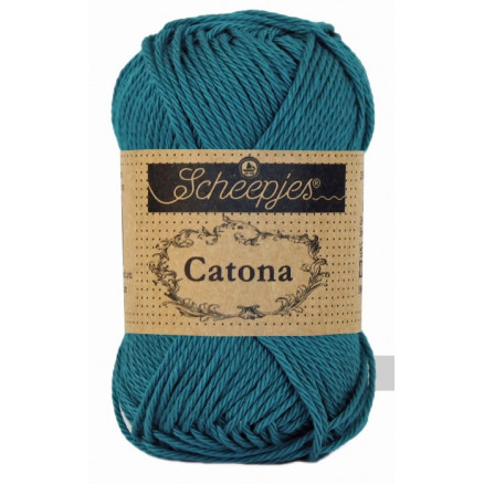 Scheepjes Catona Garn Unicolor 400 Petrol Blue von Scheepjes