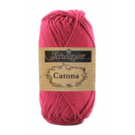 Scheepjes Catona Garn Unicolor 413 Cherry von Scheepjes