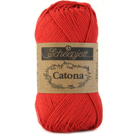 Scheepjes Catona Garn Unicolor 516 Candy Apple von Scheepjes
