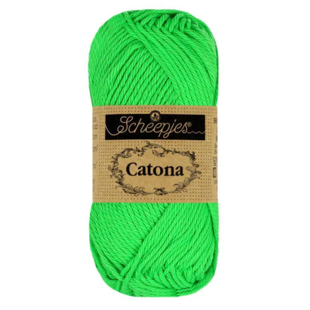 Scheepjes Catona Garn Unicolor 602 Neon Grün von Scheepjes