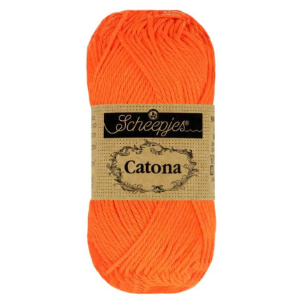 Scheepjes Catona Garn Unicolor 603 Neon Orange von Scheepjes